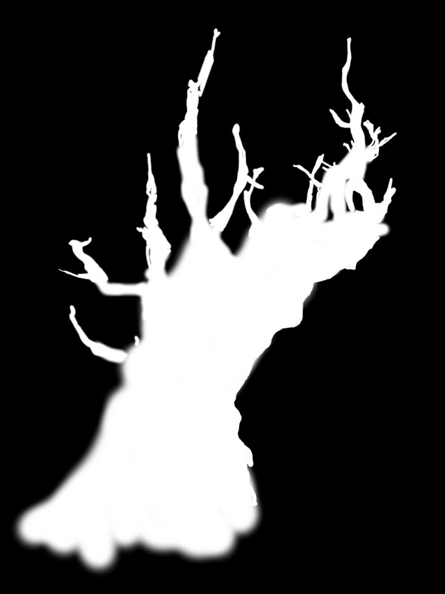 GIMP B&W Tree Layer Mask