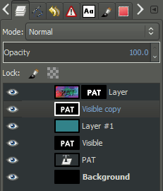 GIMP example shadow layer